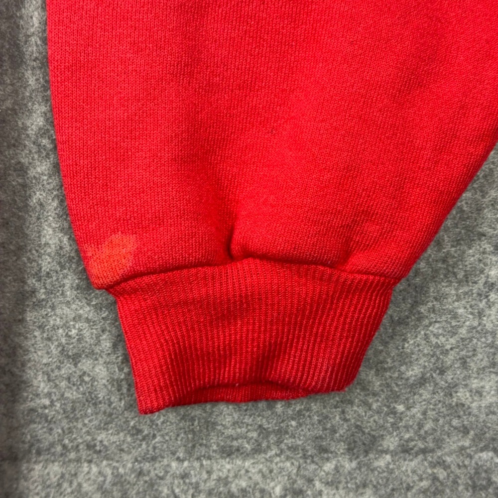 VTG Chicago Bulls Sweatshirt Mens Large Red Graphic Fleece Crewneck NBA 90s - Picture 8 of 13